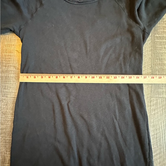 James Perse‎ Dress Women’s Large (3) Black Supima Cotton Sweatshirt Sheath Dress - Picture 5 of 10